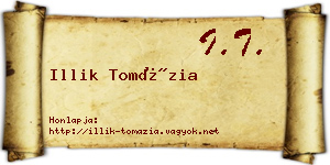 Illik Tomázia névjegykártya
